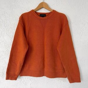 Charter Club Classics 100% Orange Knit Crewneck Sweater